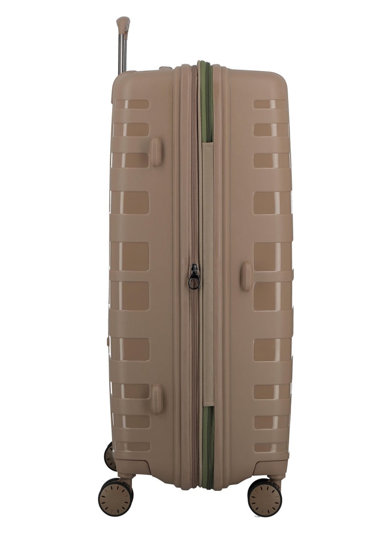 Jump Crossline Polypropylene Hard Expandable Luggage Suitcase Large Trolley 79cm Sand  - Image 4