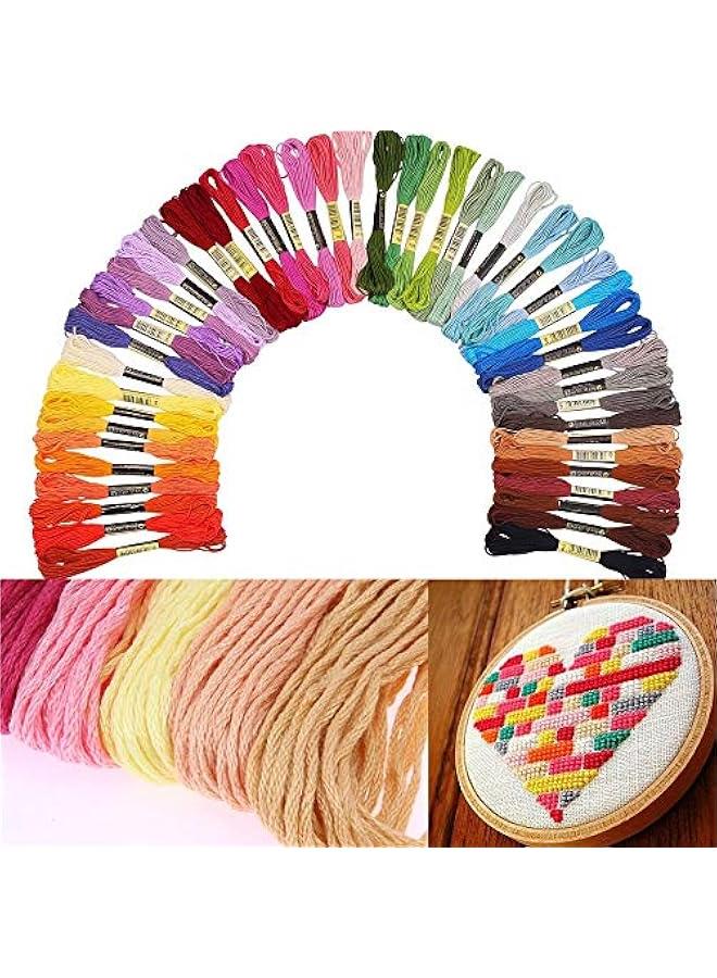 FYLX Neon Embroidery Floss Thread 100 Skeins in 100 Colors with Color Numbers for Cross Stitch Crochet Friendship Bracelets Handcrafts  875 Yards Long Per Skein with 6 Strands - Image 2