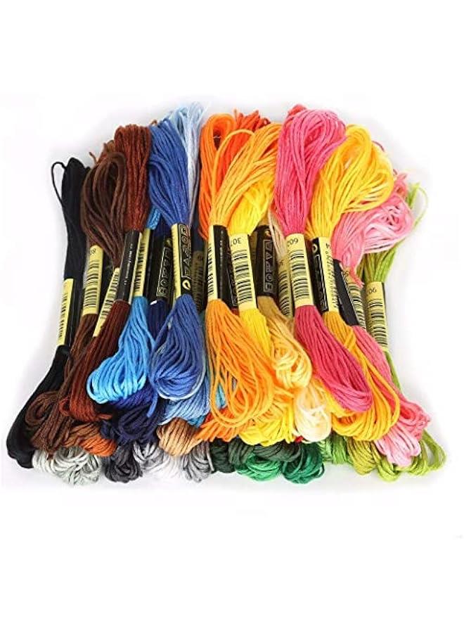 FYLX Neon Embroidery Floss Thread 100 Skeins in 100 Colors with Color Numbers for Cross Stitch Crochet Friendship Bracelets Handcrafts  875 Yards Long Per Skein with 6 Strands - Image 3