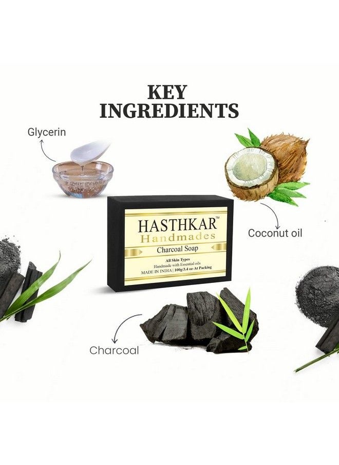 byPurenaturals - Hasthkar Handmades Handmade Natural Herbal Activated Charcoal Soap 100Gm - Image 1
