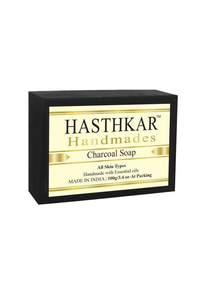 byPurenaturals - Hasthkar Handmades Handmade Natural Herbal Activated Charcoal Soap 100Gm - Image 1