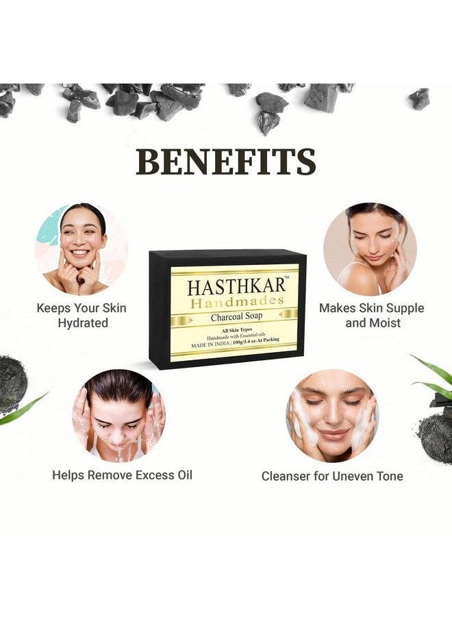 byPurenaturals - Hasthkar Handmades Handmade Natural Herbal Activated Charcoal Soap 100Gm - Image 1