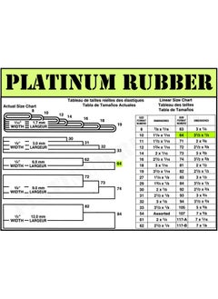 Platinum Rubber Uv Resistant #64 Platinum Rubber Crepe Band Made In Usa (3 1/2" X 1/4") Large Premium Fishing/Angler Rubberbands (64-1/4Lb)  - Image 4