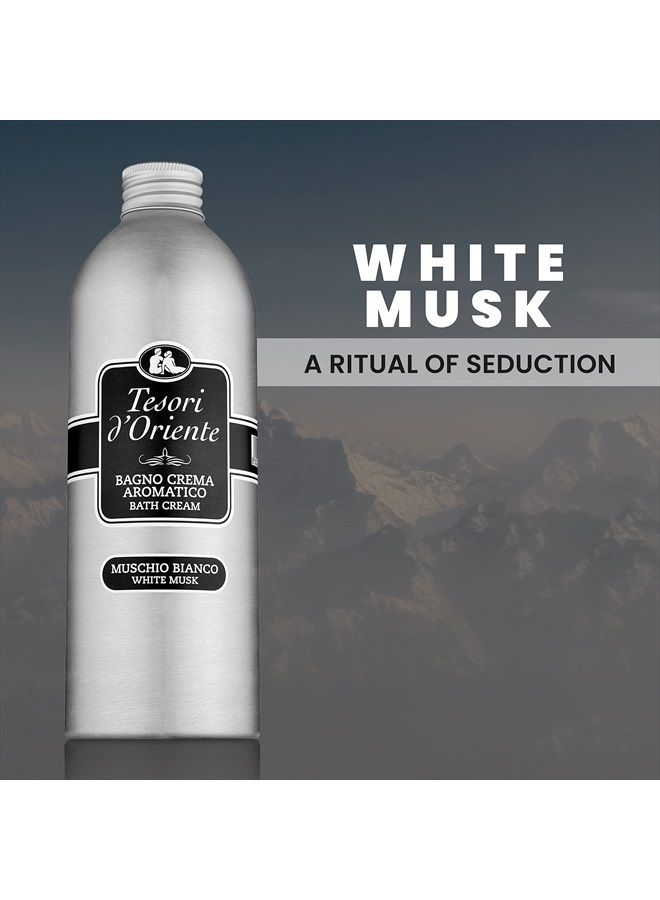 Tesori d'Oriente حمام الفقاعات للنساء، حمام رغوي، فقاعات حمام للنساء للاسترخاء، غسول فاخر للجسم للنساء والعناية بالبشرة - 500 مل - 16.91 أونصة سائلة أمريكية - [استيراد إيطالي] - (مسك أبيض) - Image 5