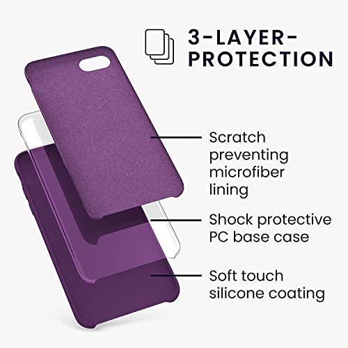VONZEE® Back Cover for iPhone SE (2020/2022) Case, Shockproof Slim Camera & Full Body Protection Liquid Silicone TPU Cover with Logo Cut (4.7 Inch) -Midnight Green - Image 3