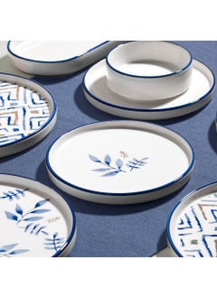 Nehir Blue Orange 13 Piece Ceramic Breakfast Set for 6 People  - Image 2