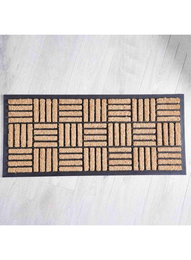 Pan Home Max Door Mat 45x100Cm-Natural/Black - Image 2