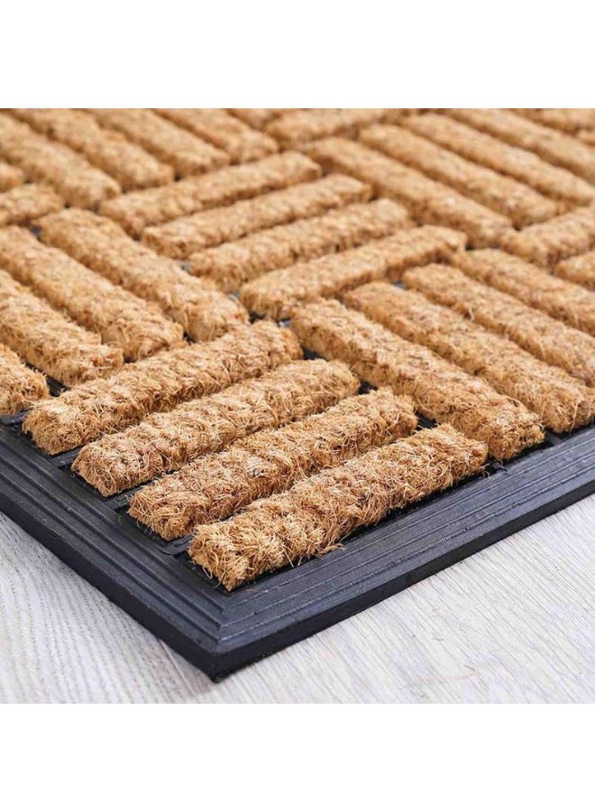 Pan Home Max Door Mat 45x100Cm-Natural/Black - Image 3
