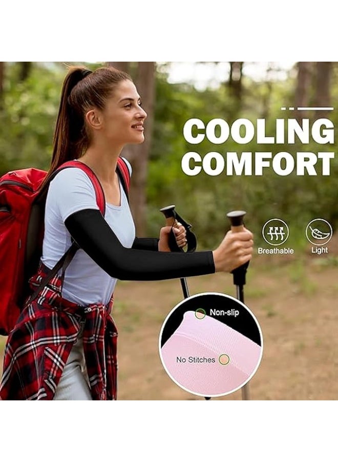 TRENDMALLS أكمام ذراع من تريندمالز، ضغط رياضي للحماية من أشعة الشمس فوق البنفسجية، مناسبة للرجال والنساء والأطفال - Image 4