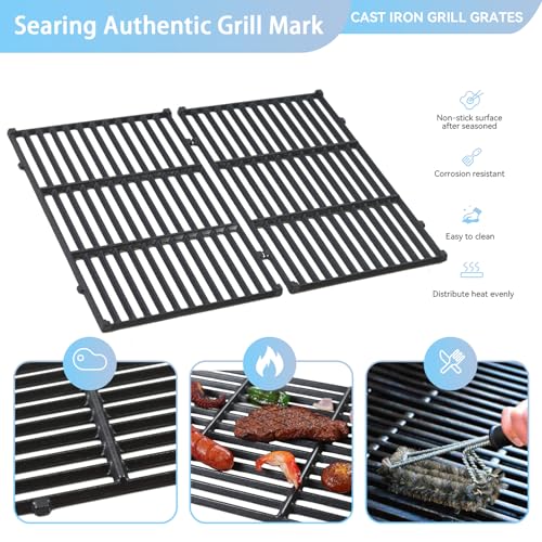 FORYEYC 17.5 Inch 7638 Cooking Grates for Weber Spirit & Spirit II 300 Spirit E/S 310 E/S 320 E/S 330 SP-320, Spirit 700 Genesis 1000-3500 Genesis Gold Silver Platinum B/C Gas Grill 7639 Replacement Parts - Image 4