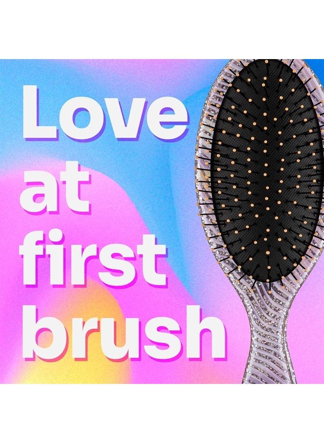 Wet Brush فرشاة فك التشابك الأصلية، أرجوانية (Digital Daydream) - فرشاة فك التشابك بشعيرات ناعمة ومرنة - فرشاة فك التشابك للشعر المجعد - فرشاة خالية من التشابك للشعر المستقيم والسميك والمموج - Image 2