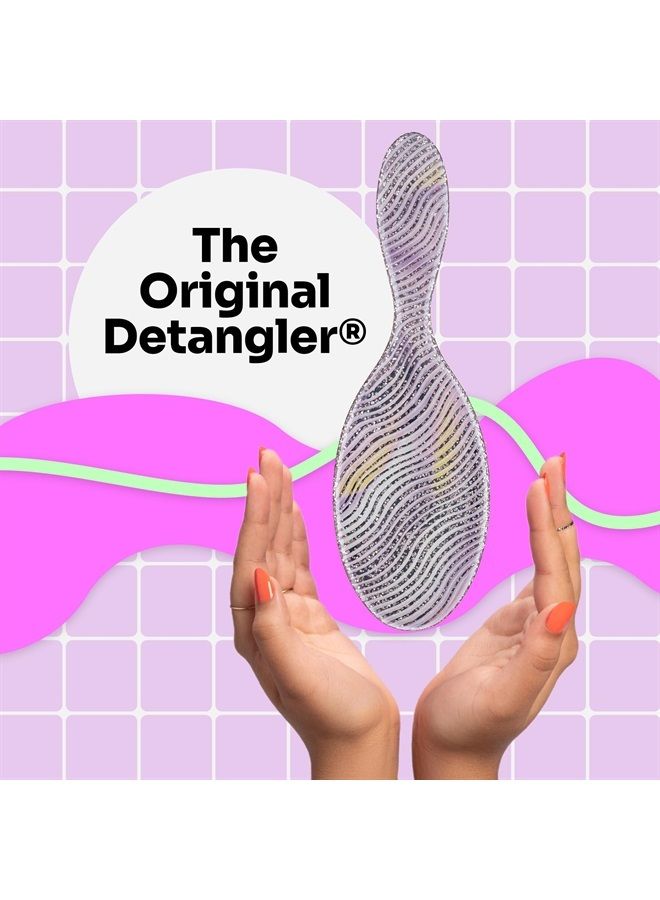 Wet Brush فرشاة فك التشابك الأصلية، أرجوانية (Digital Daydream) - فرشاة فك التشابك بشعيرات ناعمة ومرنة - فرشاة فك التشابك للشعر المجعد - فرشاة خالية من التشابك للشعر المستقيم والسميك والمموج - Image 1