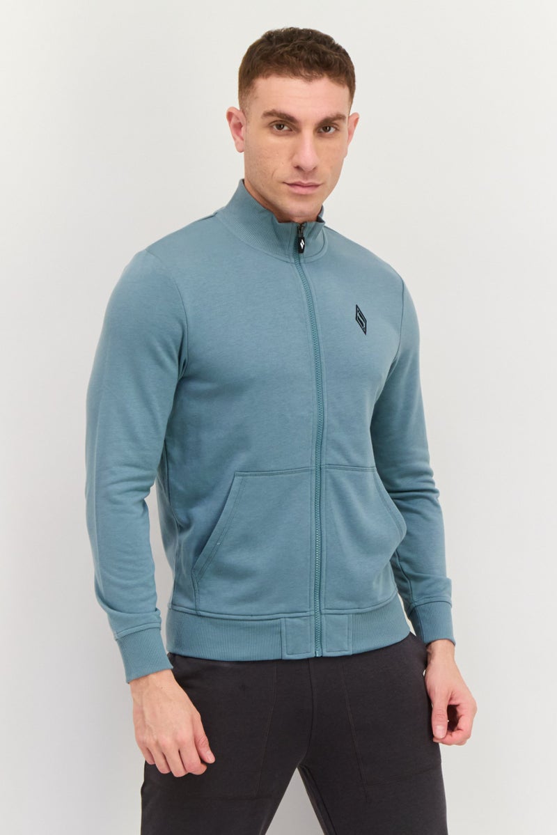 SKECHERS Men Sportswear Fit Long Sleeves Outdoor Sweatshirt, Sage Green  - Image 1