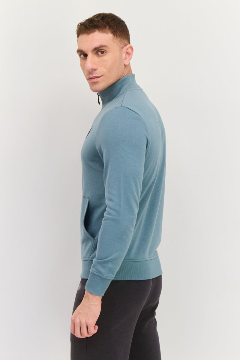 SKECHERS Men Sportswear Fit Long Sleeves Outdoor Sweatshirt, Sage Green  - Image 2