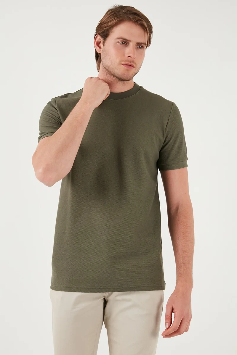 Buratti Cotton Regular Fit Crew Neck Basic T Shirt Men's T Shirt 5902387