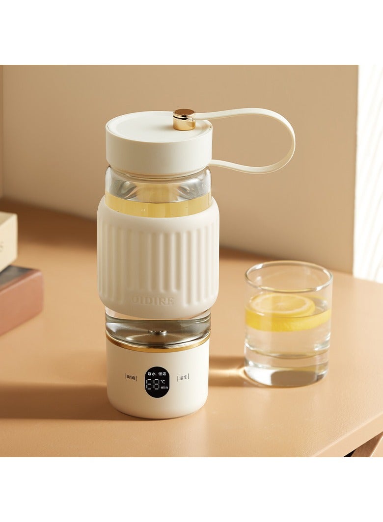 OIDIRE Electric Kettle Bottle, 400ml Portable Travel Heating Cup, Mini Insulated Office Kettle Bottle, 220V Water Boiling Cup - Image 1