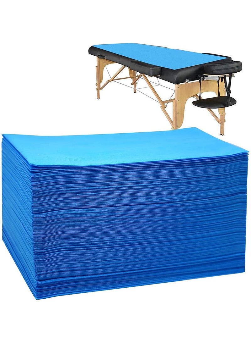 LA PERLA TECH  50 PICS Disposable Massage Table Sheets, Spa Bed Sheets Bed Cover Non-woven Fabric, Spa Bed Covers for Esthetician, Waxing, Lash Bed, Salon Table BLUE - Image 1
