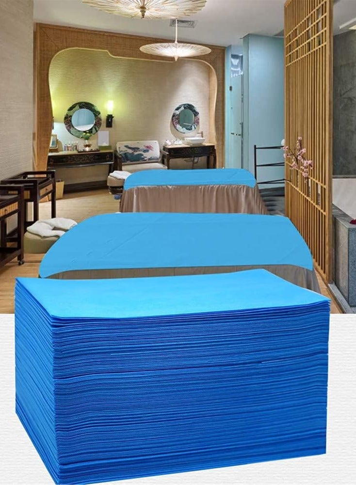 LA PERLA TECH  50 PICS Disposable Massage Table Sheets, Spa Bed Sheets Bed Cover Non-woven Fabric, Spa Bed Covers for Esthetician, Waxing, Lash Bed, Salon Table BLUE - Image 3