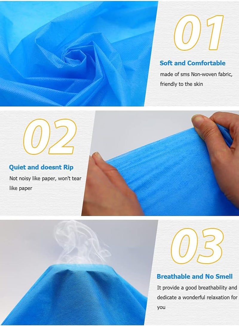 LA PERLA TECH  50 PICS Disposable Massage Table Sheets, Spa Bed Sheets Bed Cover Non-woven Fabric, Spa Bed Covers for Esthetician, Waxing, Lash Bed, Salon Table BLUE - Image 2