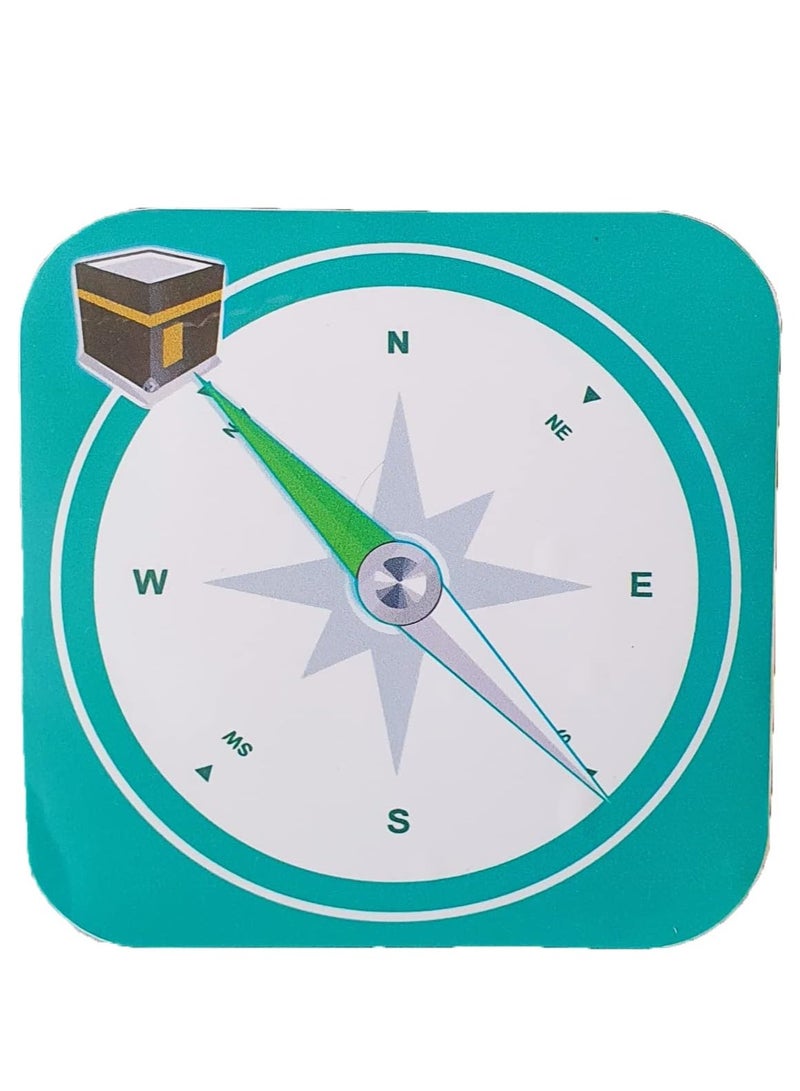 راين علامة القبلة للصلاة 3 قطعة حزمة من ملصق فينيل لافتات للإشارة إلى القبلة ملصقات مصورة من الفينيل للكعبة المسلمة - Image 2