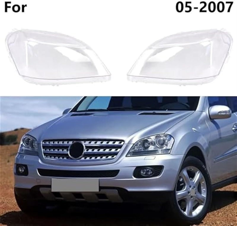 DEMULAX Car Front Clear Headlight Lens Cover for Benz W164 M-Class - Image 2