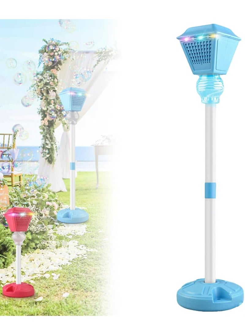 Bukela Remote Control Streetlight Bubble Machine, Bubble Maker Stand, Adjustable Height Street Light, Rechargeable Outdoor Standing Automatic Bubbles Machine with Lights for Wedding Birthday Party (Blue) - Image 1