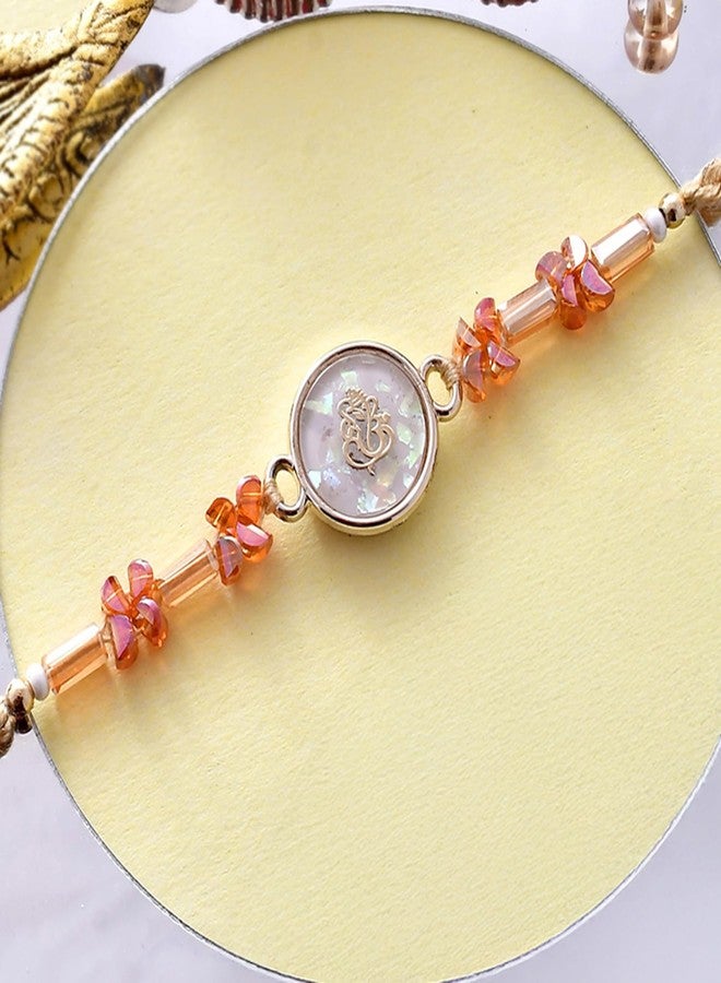 VOYLLA Men's Bejewelled Thread Rakhi For Brother|Pack Of 1|Rakhi Special| - Image 2