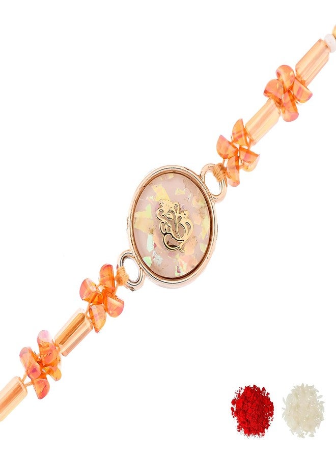 VOYLLA Men's Bejewelled Thread Rakhi For Brother|Pack Of 1|Rakhi Special| - Image 1