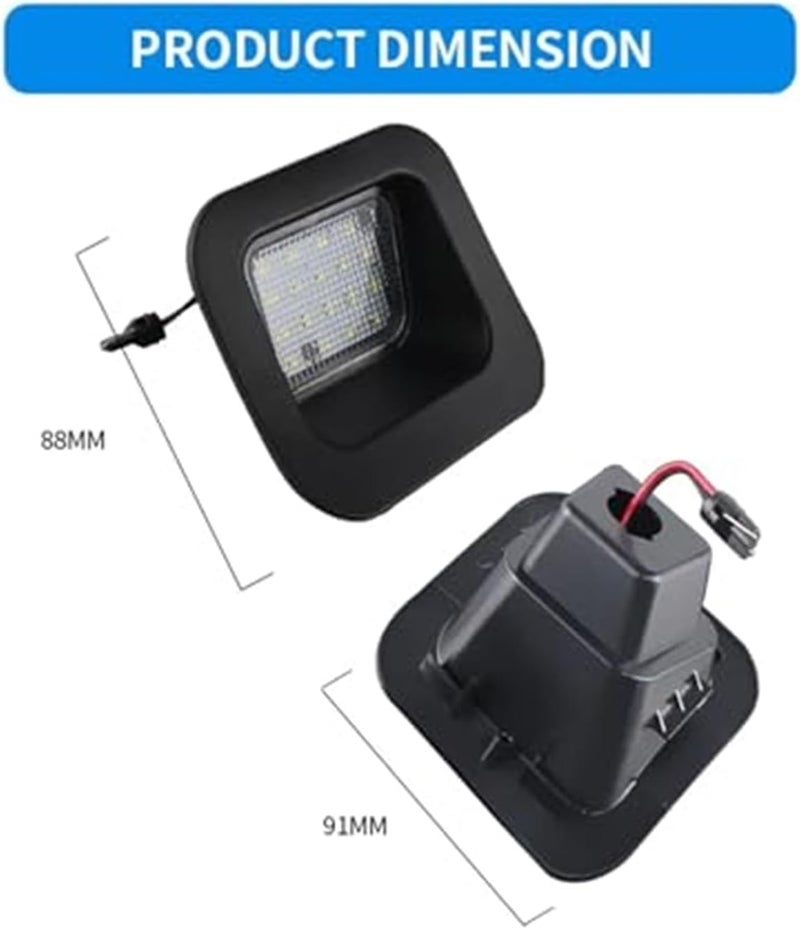 Wivplex 2Pcs Car License Plate Lights for Dodge RAM - Image 3