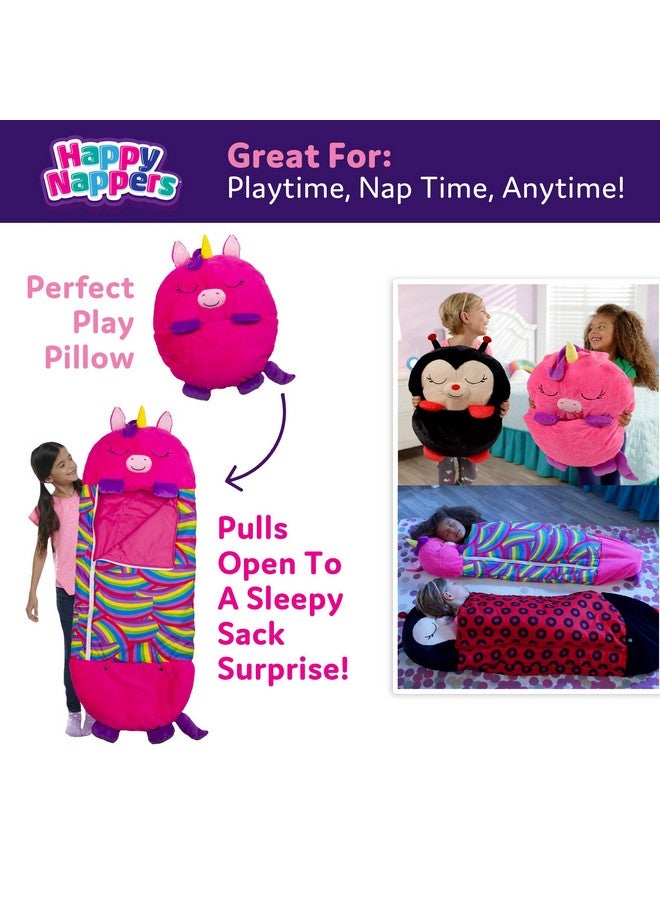 Happy Nappers Medium Unicorn Pink Pillow & Sleepy Sack- Comfy, Cozy, Compact, Super Soft, Warm, All Season, Sleeping Bag with Pillow - Image 3