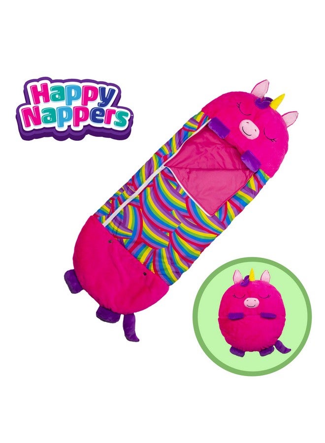 Happy Nappers Medium Unicorn Pink Pillow & Sleepy Sack- Comfy, Cozy, Compact, Super Soft, Warm, All Season, Sleeping Bag with Pillow - Image 1
