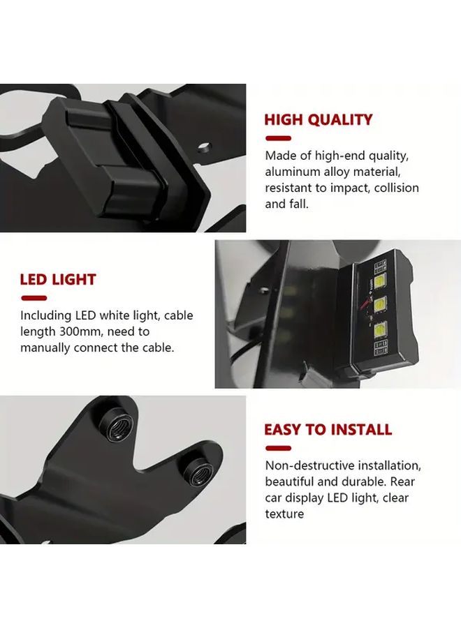 For YZFR9 2025 R9 2025 Motorcycle License Plate Holder Rear Short Tail Black With LED Light Sleek Metallic Finish High Quality Bracket Tailstock Bike Customizers - Image 5