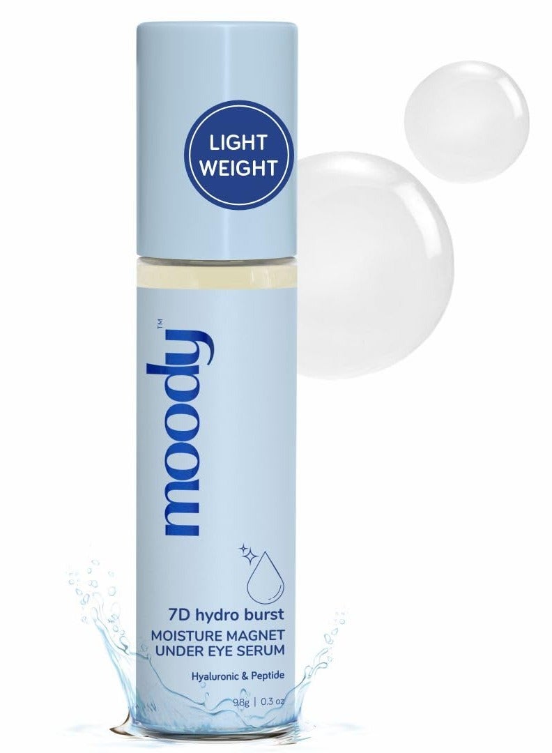  مودي سيروم هيدرو بيرست هيدرو بيرست تحت العينين رول أون سيروم مع ببتيدات الهيالورونيك وفيتامين هـ للهالات السوداء والانتفاخ | كريم للعينينين للتجاعيد والخطوط الدقيقة | نباتي وخالٍ من الكبريتات | للرجال والنساء | 9.8 جم - Image 1