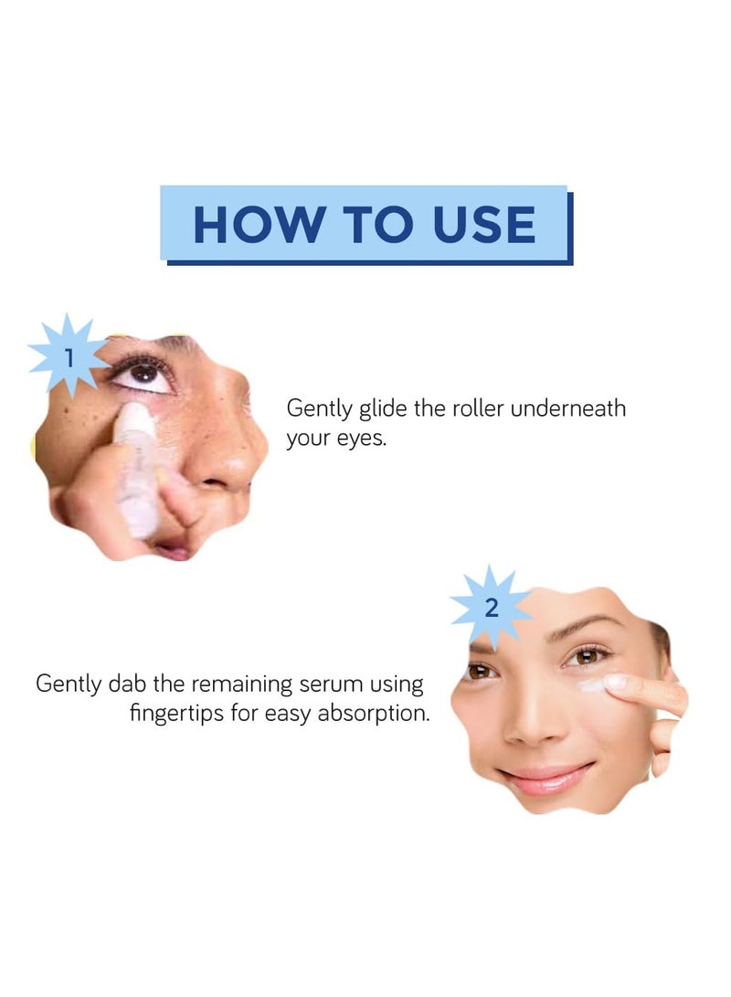  مودي سيروم هيدرو بيرست هيدرو بيرست تحت العينين رول أون سيروم مع ببتيدات الهيالورونيك وفيتامين هـ للهالات السوداء والانتفاخ | كريم للعينينين للتجاعيد والخطوط الدقيقة | نباتي وخالٍ من الكبريتات | للرجال والنساء | 9.8 جم - Image 5