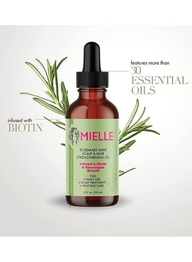 Mielle Organics - Rosemary Mint Scalp & Hair Strengthening Oil Infused W/Biotin & Encourages Growth 59ml - Image 1