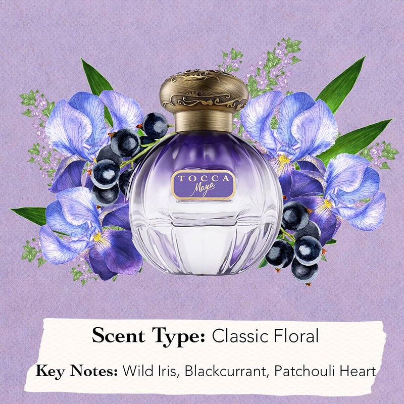 Tocca Women's Eau de Parfum, Maya Fragrance, 1.7oz (50 ml) - Warm Floral, Wild Iris, Blackcurrant, Patchouli Heart - Hand-Finished Bottle - Image 5