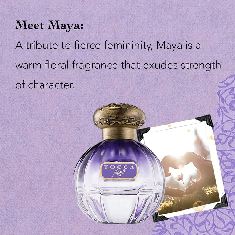 Tocca Women's Eau de Parfum, Maya Fragrance, 1.7oz (50 ml) - Warm Floral, Wild Iris, Blackcurrant, Patchouli Heart - Hand-Finished Bottle - Image 3