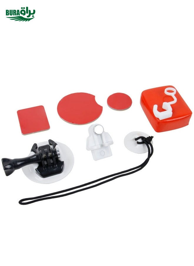 TMC 10 Items Board Mount Surf Snowboard Wakeboard Set for GoPro, Insta360, DJI and Other Action Cameras(White)