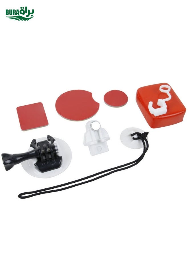 TMC 10 Items Board Mount Surf Snowboard Wakeboard Set for GoPro, Insta360, DJI and Other Action Cameras(White)