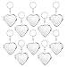 Mirrline 10 Pcs Compact Mirror Portable Metal Folding Mirror with Key Ring for Pockets Bags Wallets Travel Toiletries Gifts Heart - Image 2
