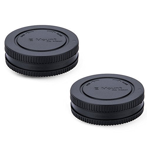JJC Camera Rear Lens Cap Body Cap Cover for Sony E Mount A1 A7C A7R IV III A7 III II A7S III II A6600 A6500 A6400 A6300 A6100 A6000 Replace Sony ALCB1EM 2 Packs - Image 1