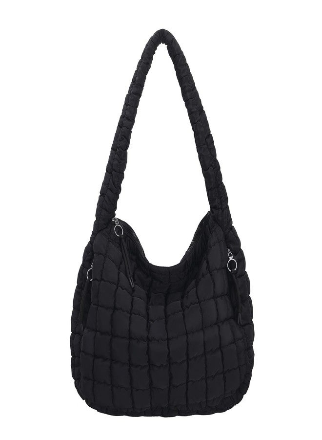 PRAGARI Puffer Tote Bag for Women Large Quilted Carryall Bag Soft Puffy Crossbody Lightweight Shoulder Handbags Work Travel - Image 1