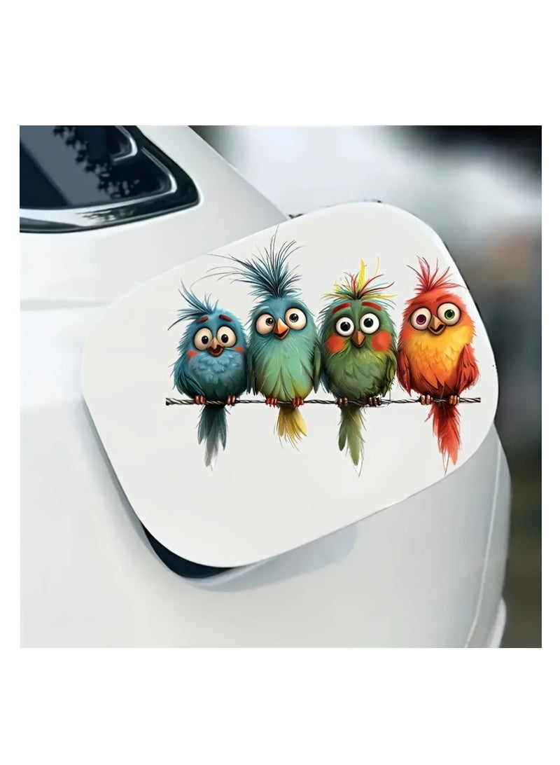 Car Stickers Funny Birds Vinyl Stickers For Glass Removable Animal Stickers Waterproof - Image 4