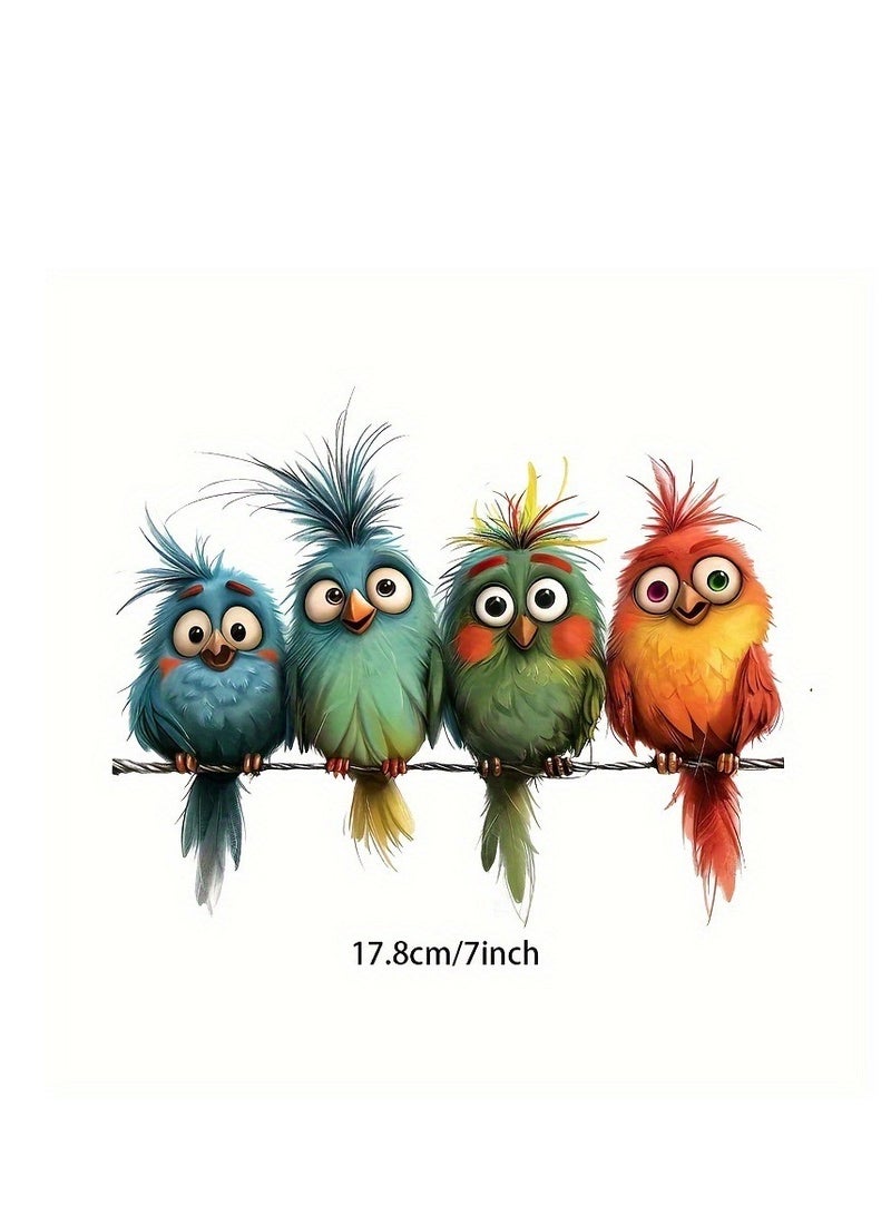 Car Stickers Funny Birds Vinyl Stickers For Glass Removable Animal Stickers Waterproof - Image 3