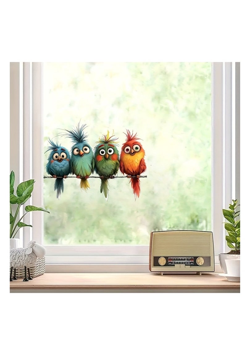 Car Stickers Funny Birds Vinyl Stickers For Glass Removable Animal Stickers Waterproof - Image 2