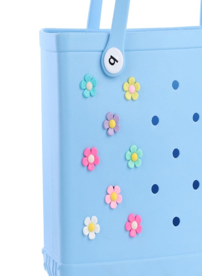 Vagocom 8 Colors Flower Charms Accessories for Bogg Bag and Simply Southern Tote,Inserts Beach Bag Decorative Accessories - Image 1