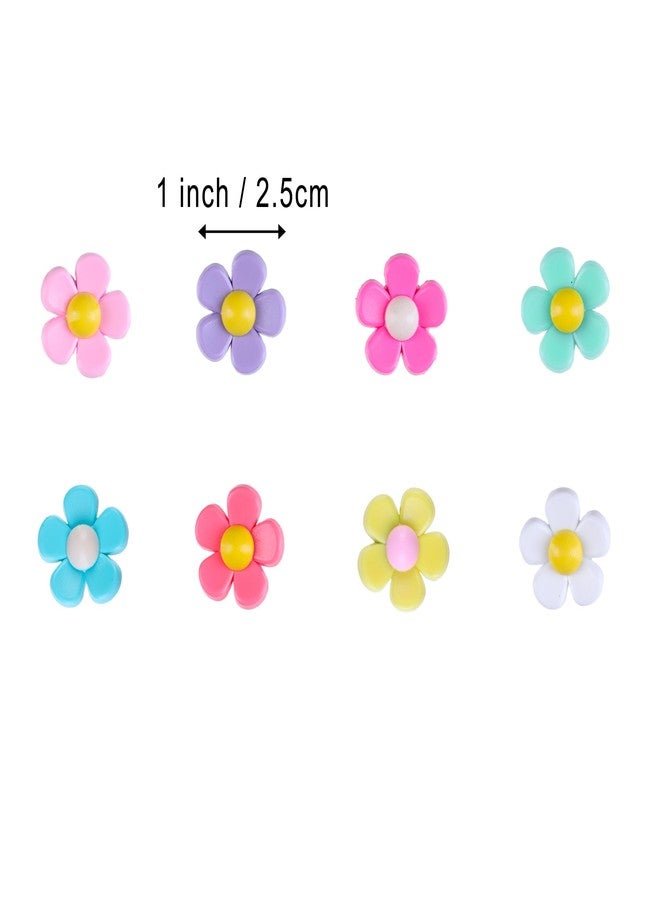 Vagocom 8 Colors Flower Charms Accessories for Bogg Bag and Simply Southern Tote,Inserts Beach Bag Decorative Accessories - Image 2