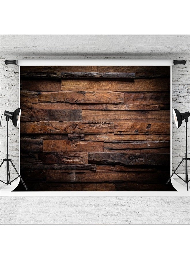 Kate 10x10ft Brown Shiplap Wood Backdrop for Photography Retro Vintage Wooden Texture Background Photo Studio Props - Image 1