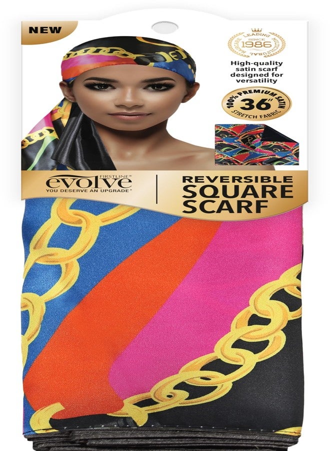 Evolve Reversible Satin Square Scarf - Image 1