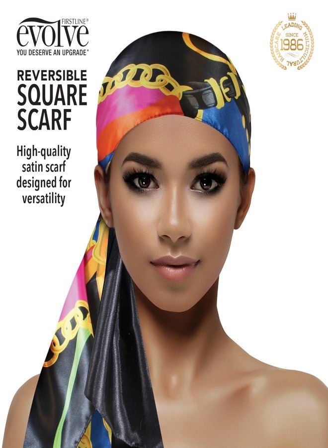 Evolve Reversible Satin Square Scarf - Image 3